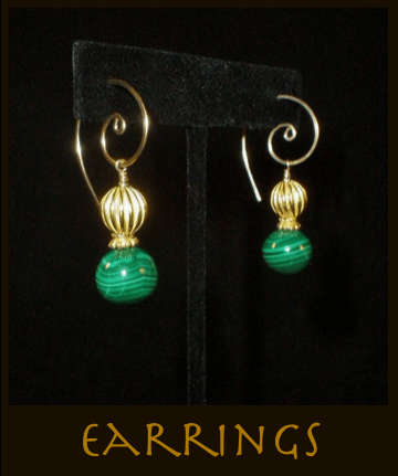 malachite earrings