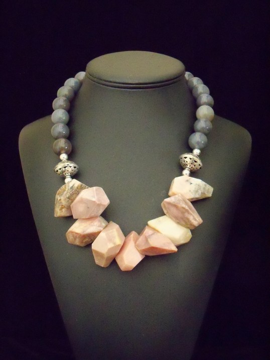 #907GrayAgateandPeruvianOpal